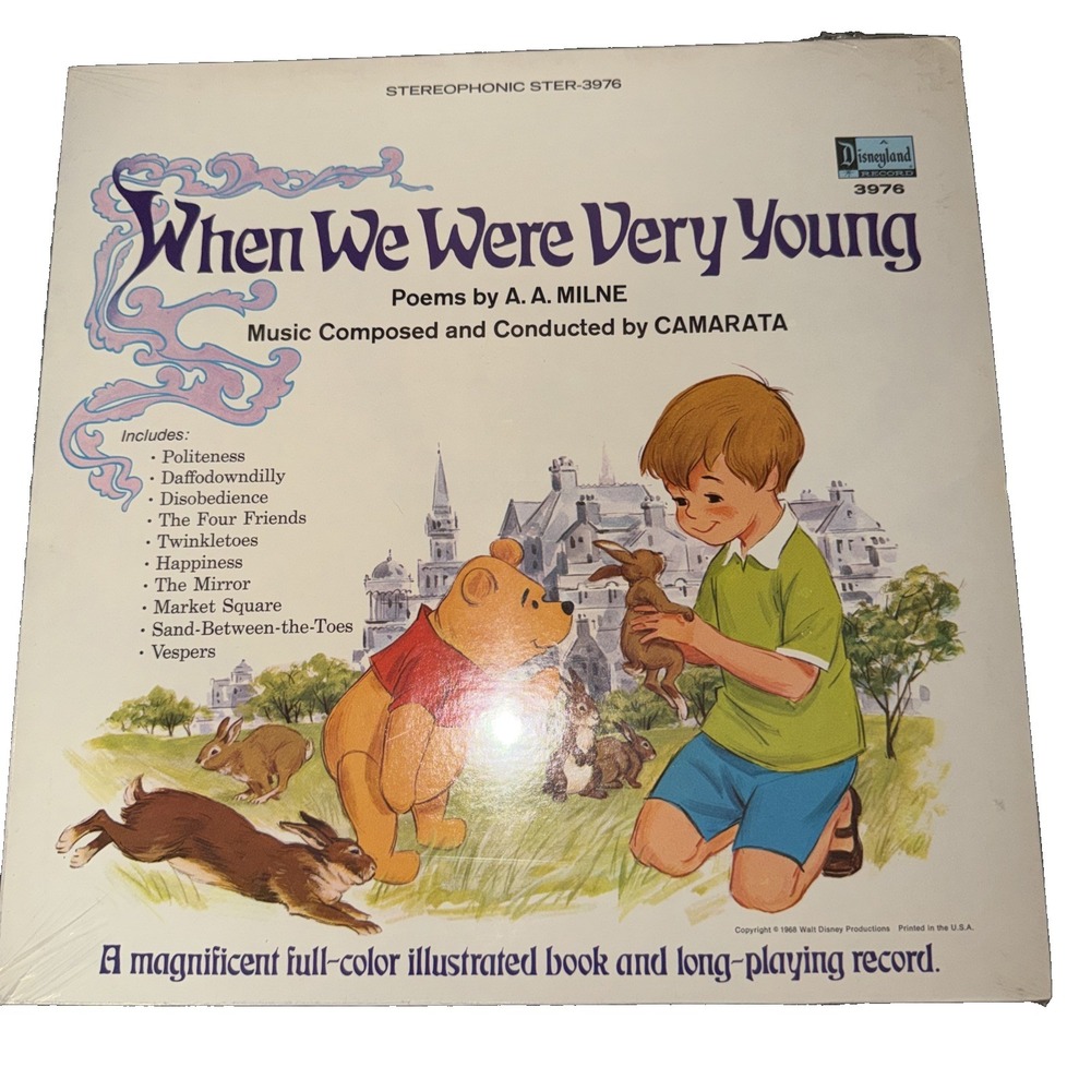 Winnie The Pooh ◆ When We Were Very Young DIsneyland 3976 LP SEALED DISNEY
